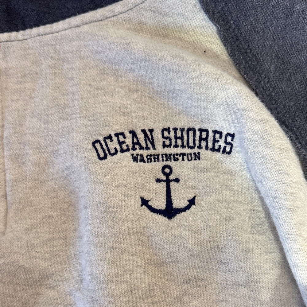 Men's Gray and Cream Sweater